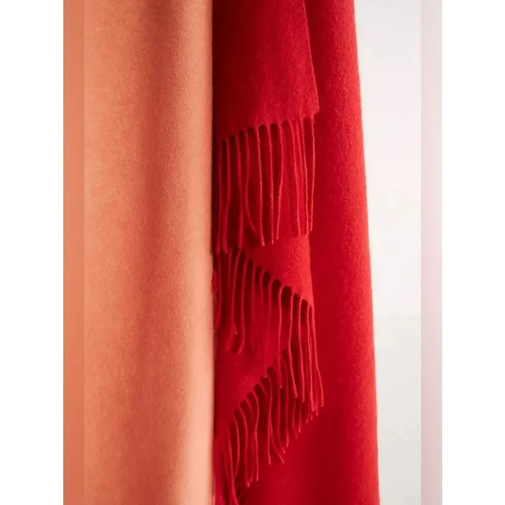 Anthropologie Cashmere Dip Dye Throw Blanket NWT